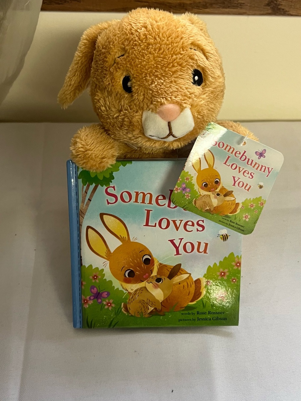 Spirit Tan Plush Bunny with White Tail and Paws